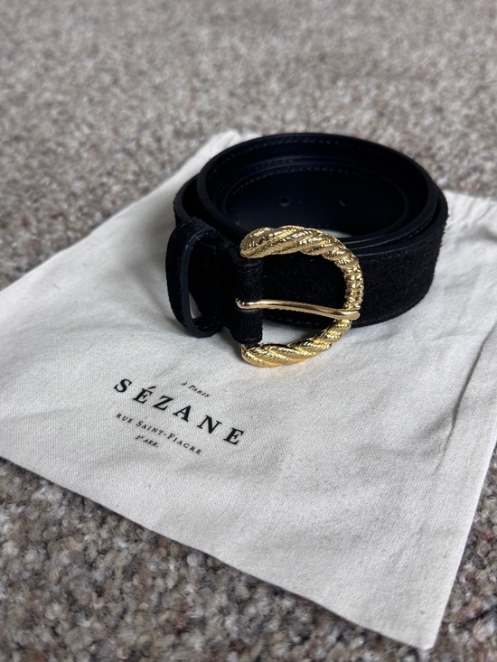 Sezane Thelma Belt Black - Size 85